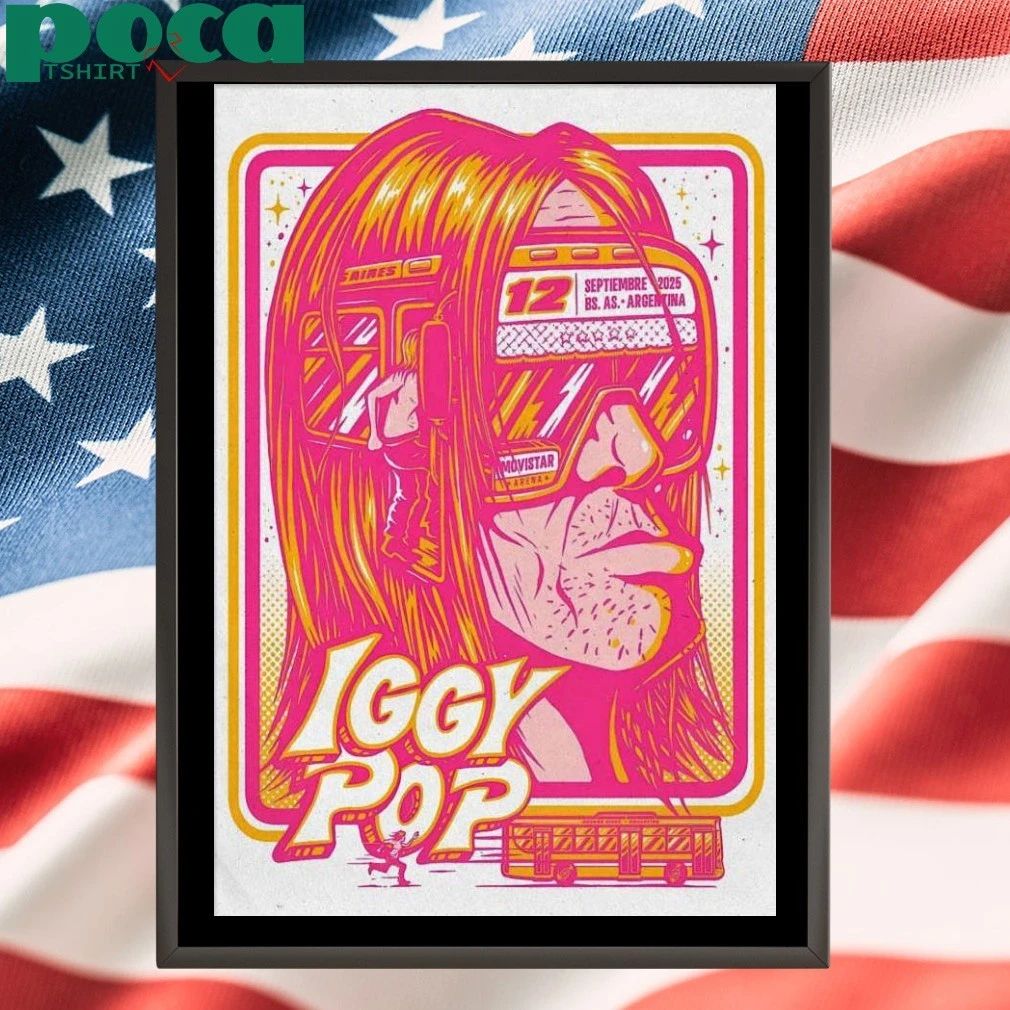 Iggy Pop At Movistar Arena On Sep 12 2025 Poster T-shirt