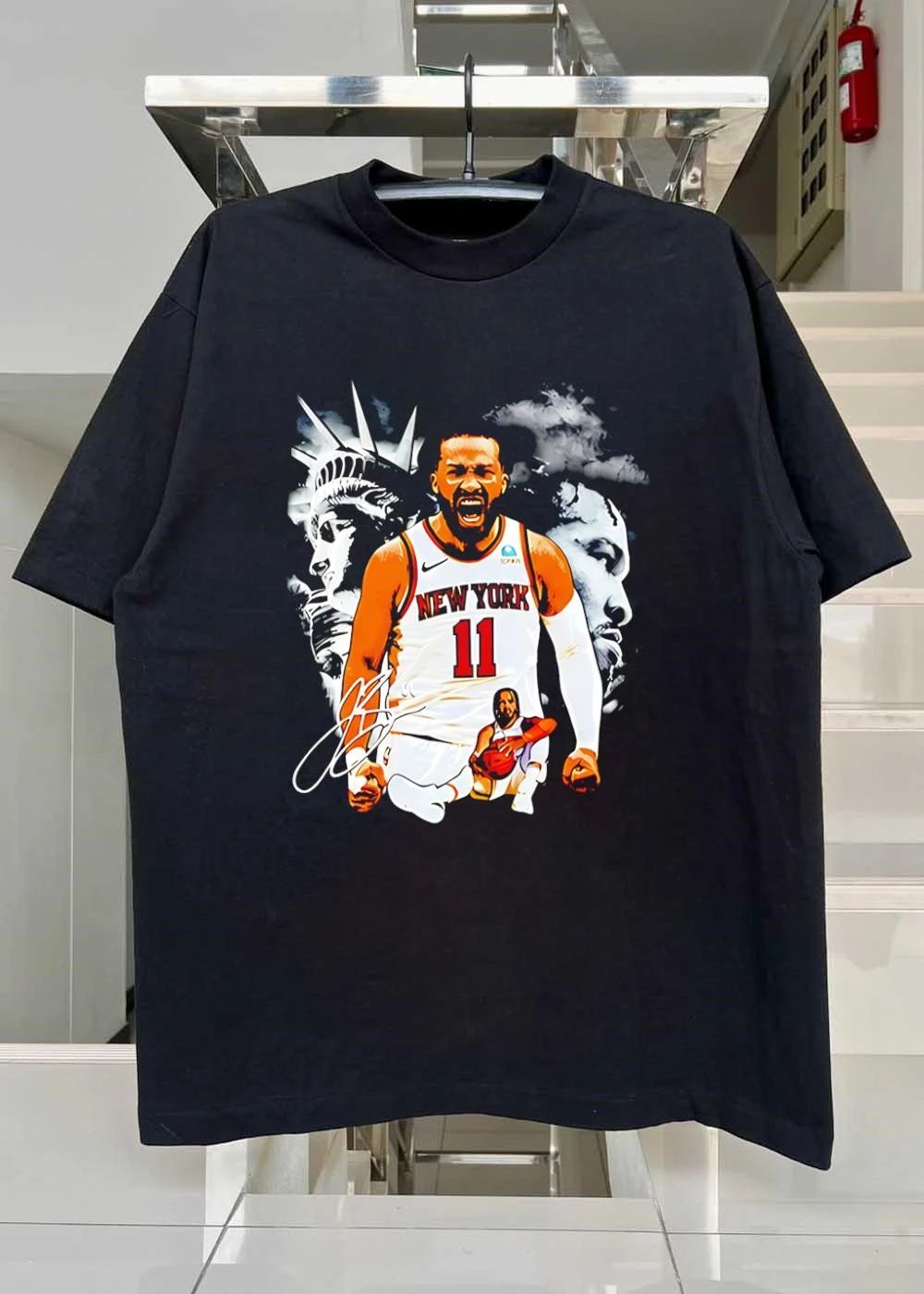 New York 11 Jalen Brunson Statue Liberty Signature Shirt
