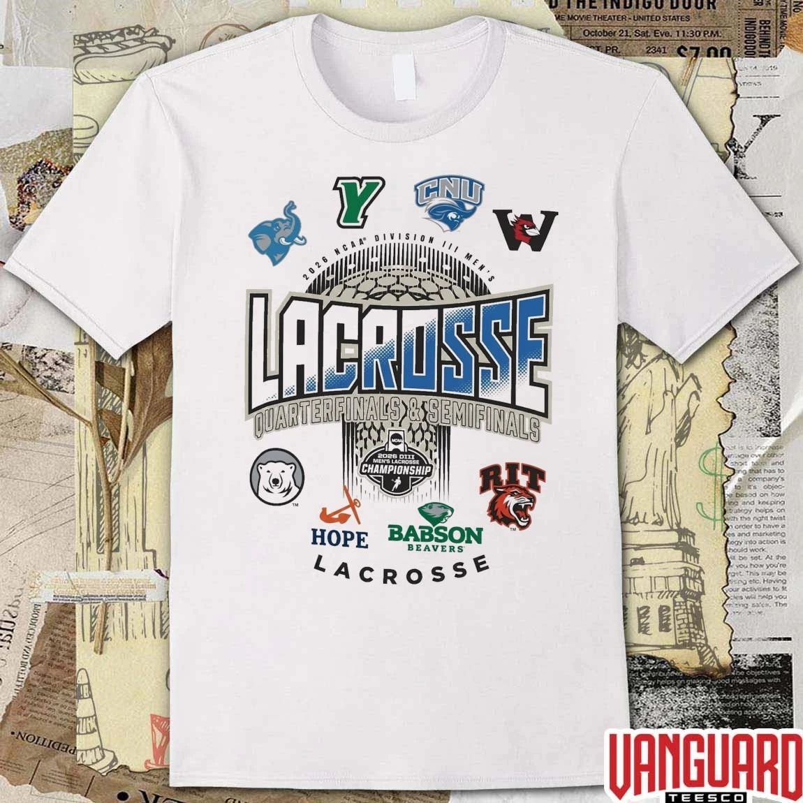 2026 NCAA Division III Men’s Lacrosse Quarterfinals and Semifinals Champion Logos t-shirt
