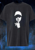 Quiet Please Man Hushing Gesture T-Shirt