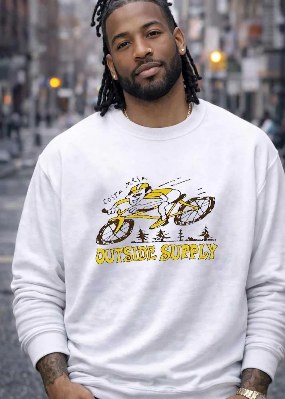 Costa Mesa Cyclist Riding Mountain Bike Outside Supply T-Shirt
