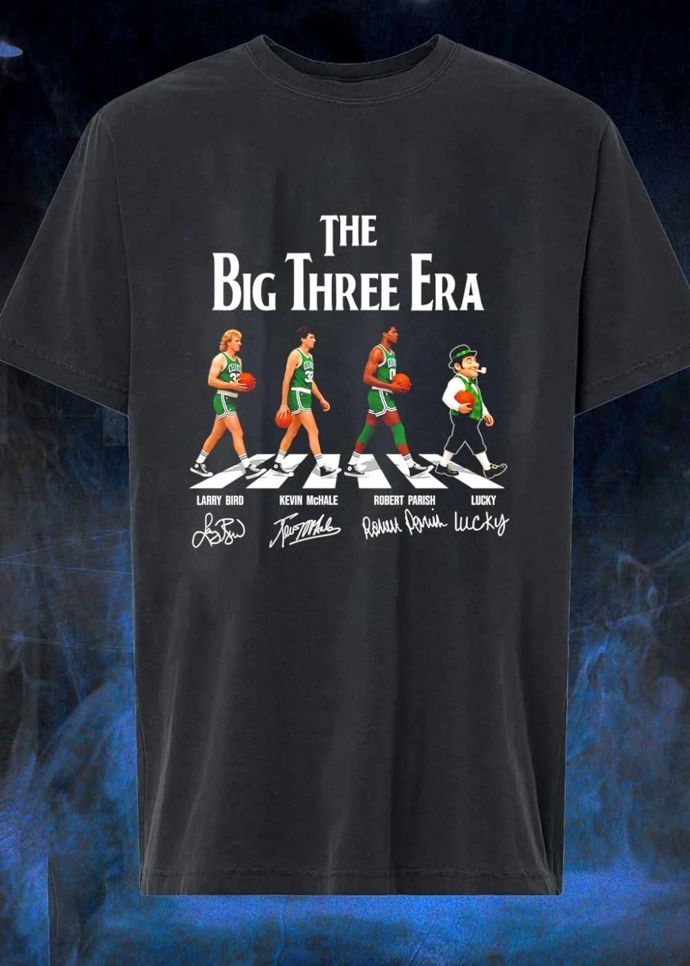 Larry Bird Kevin McHale Robert Parish Lucky Walking the Big Three Era T-Shirt