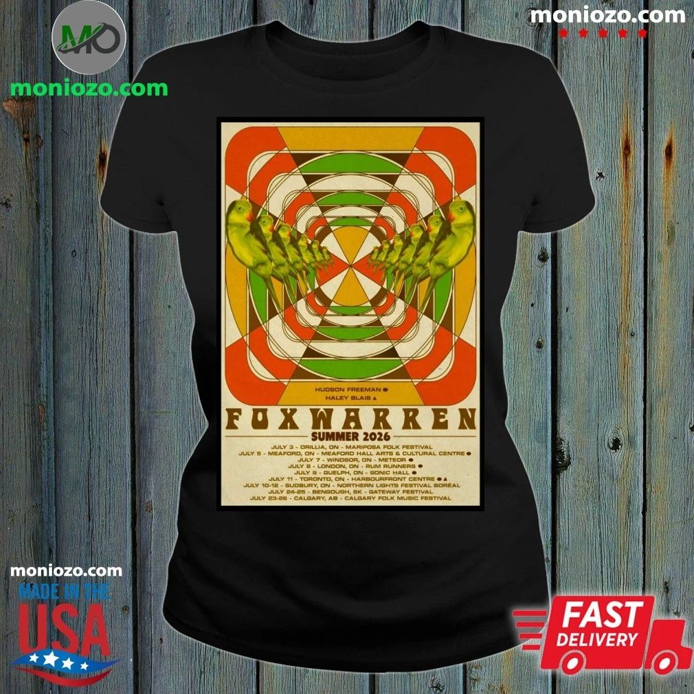 Original Foxwarren Summer Tour 26 Poster Shirt