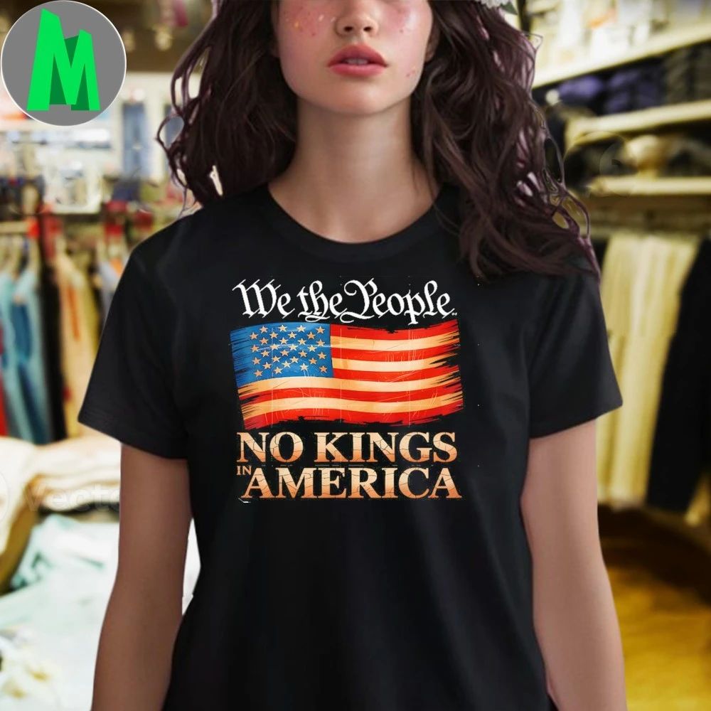 No Kings in America US Flag Shirt