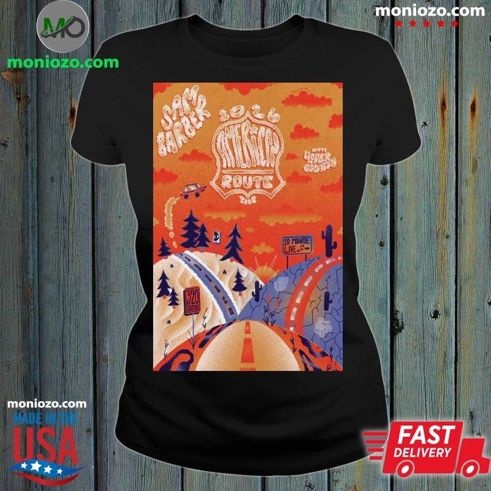 Poster Sam Barber Americas Route Tour 2026 Shirt