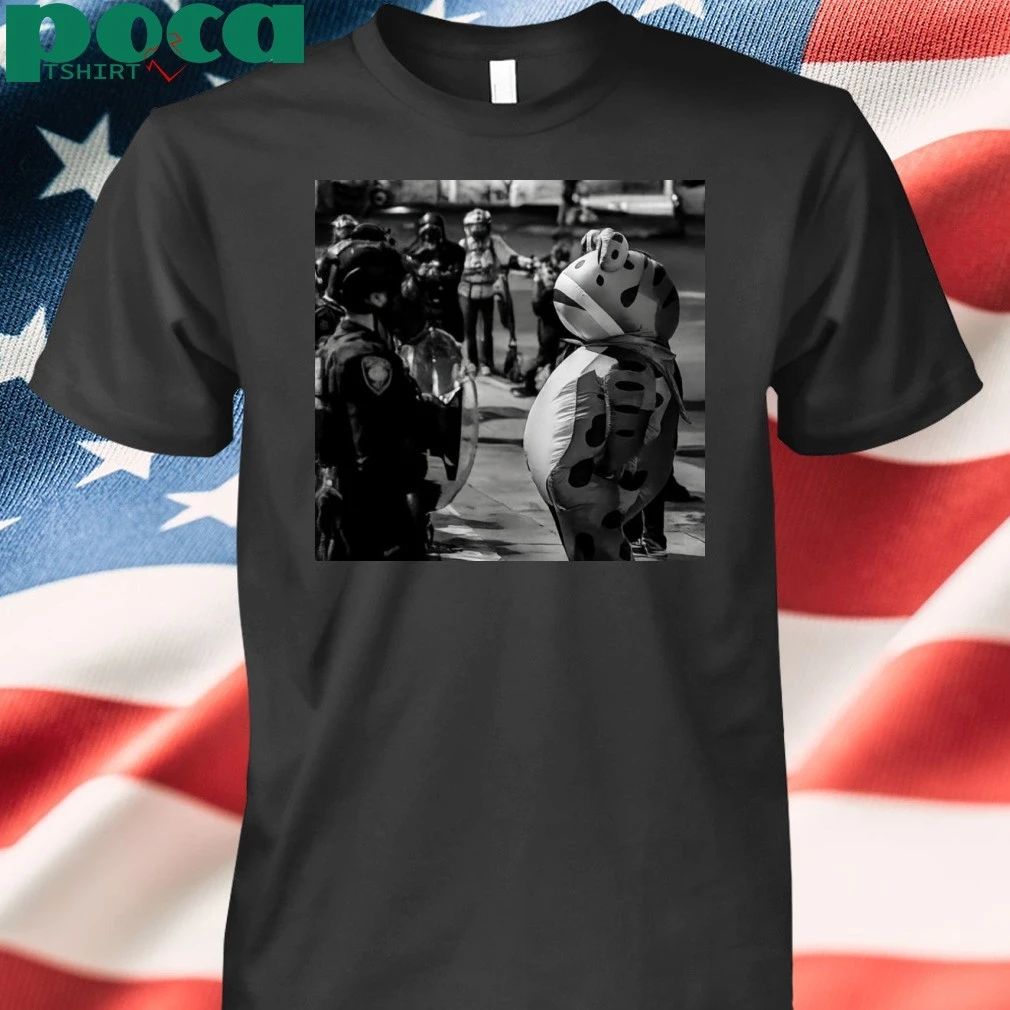 Frogs Against Fascism Portland Frog stronger together T-shirt