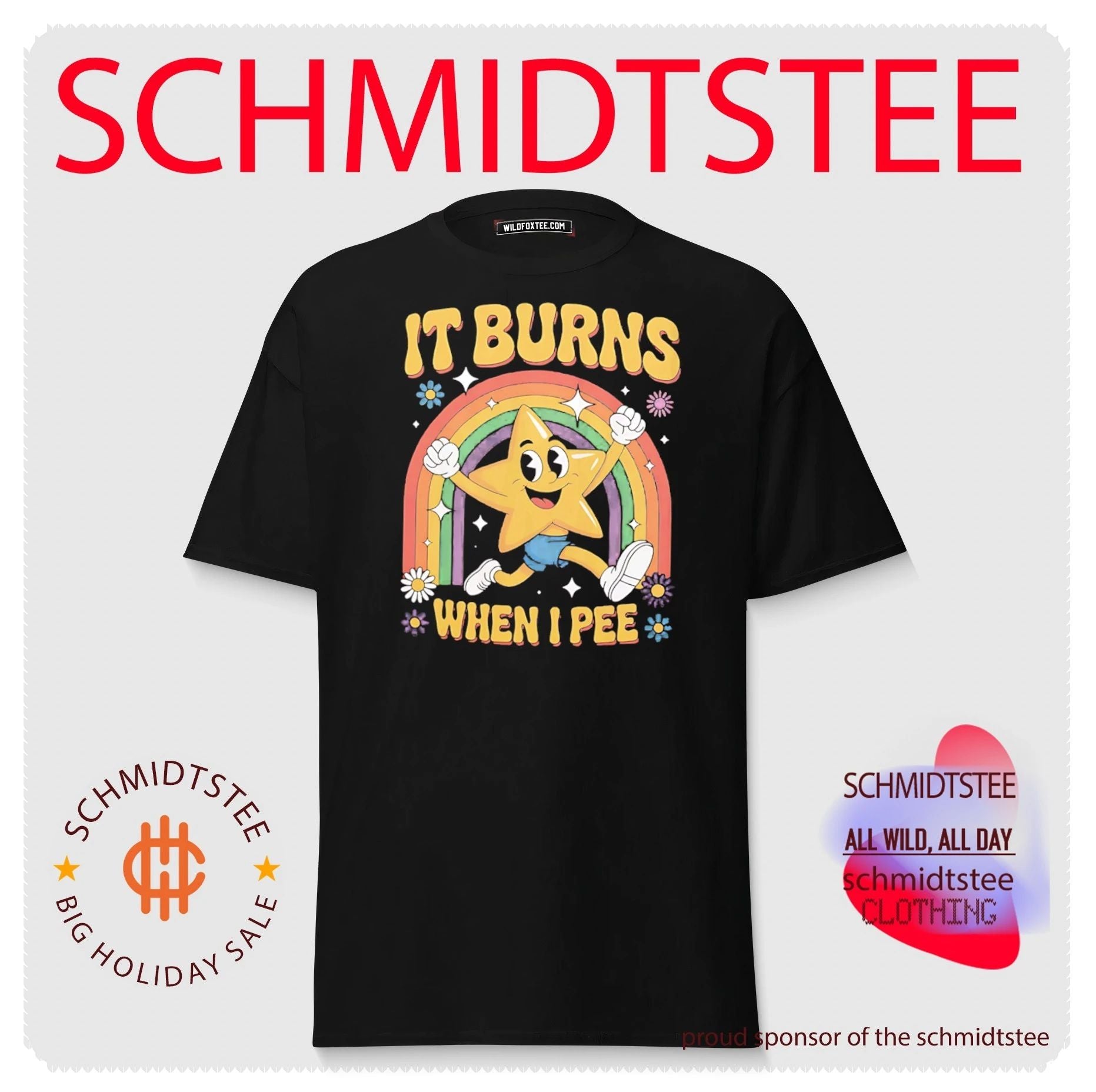It Burns When I Pee Retro Star funny saying shirt