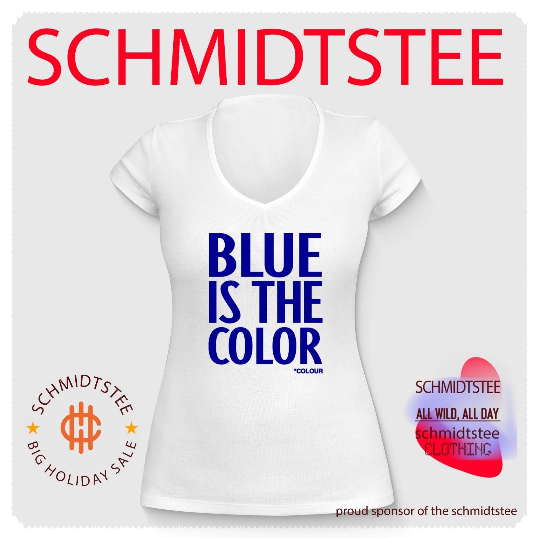Blue Is the Color minimalist typography Soccer shirt