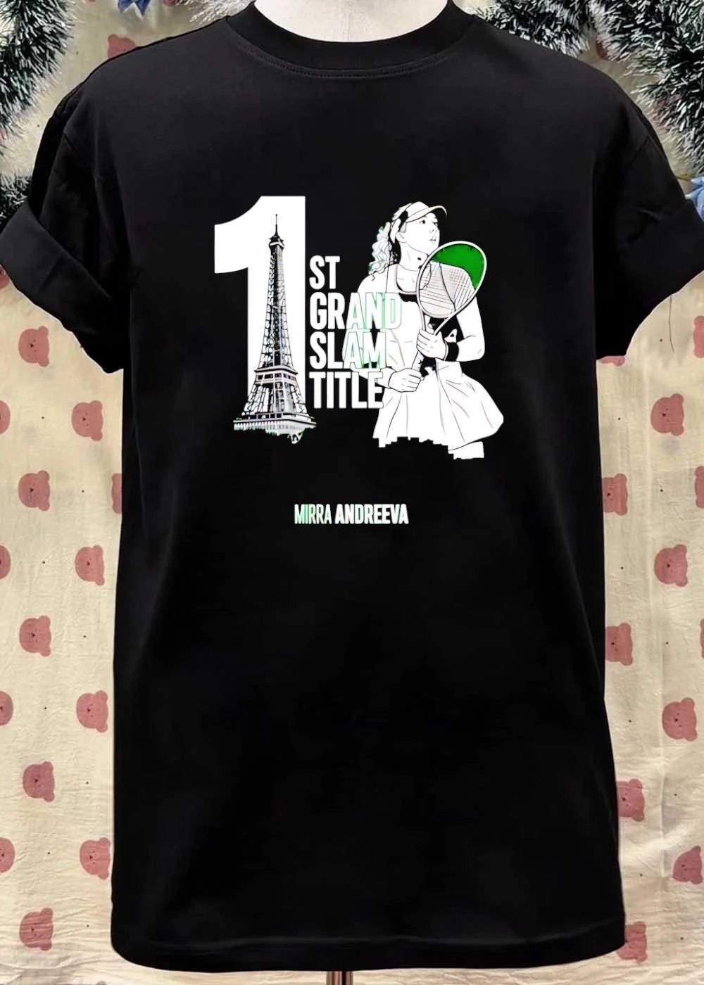 Mirra Andreeva 1st Grand Slam Title Paris Tennis T-Shirt