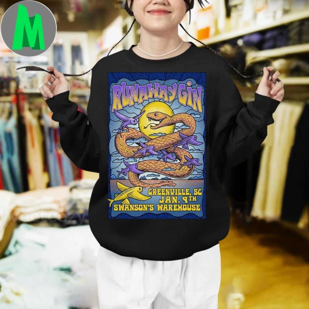 Original Runaway Gin Tour Greenville Sc 2026 Poster T-Shirt