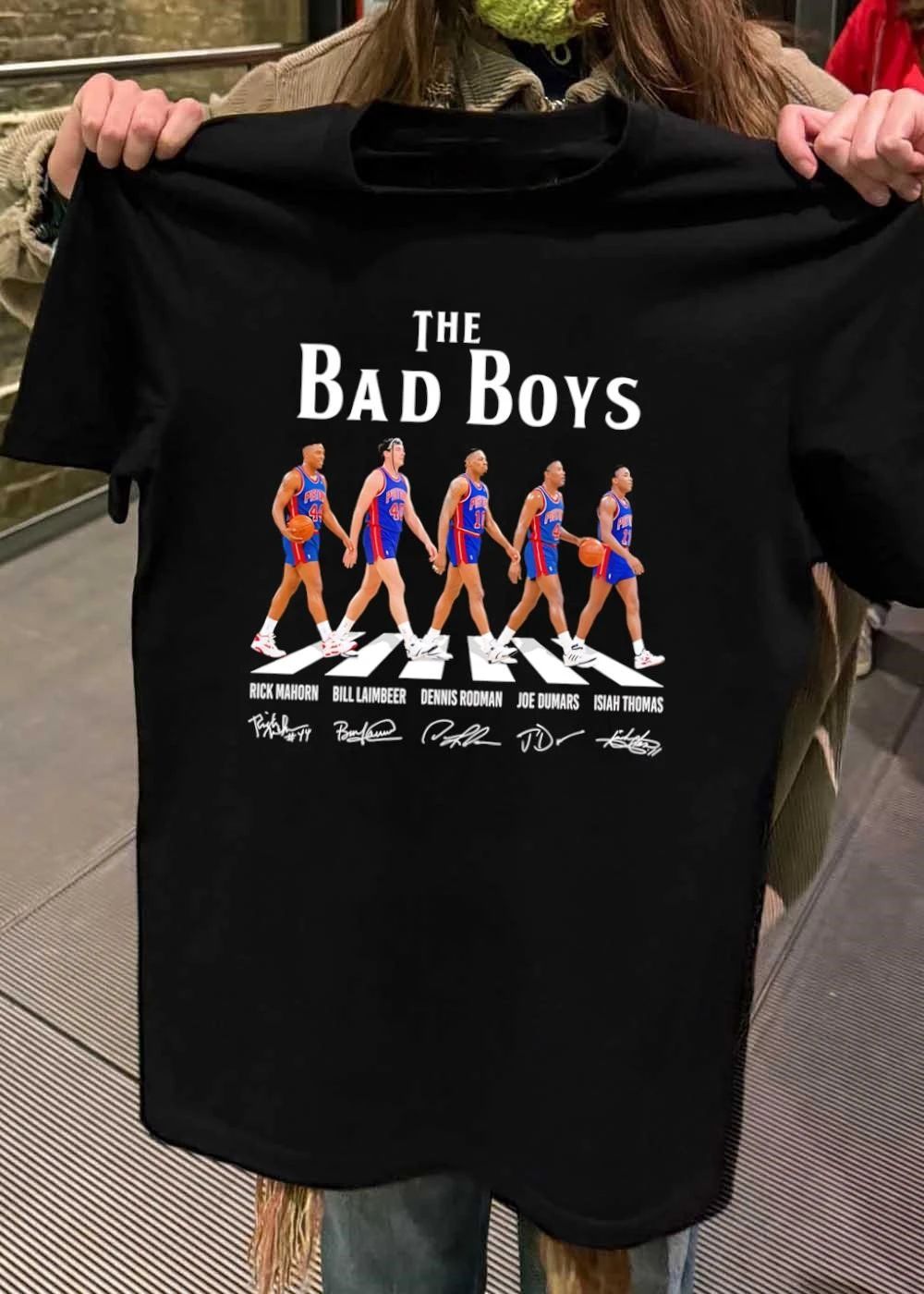 Rick Mahorn Bill Laimbeer Dennis Rodman Joe Dumars Isiah Thomas The Bad Boys Detroit Pistons T-Shirt