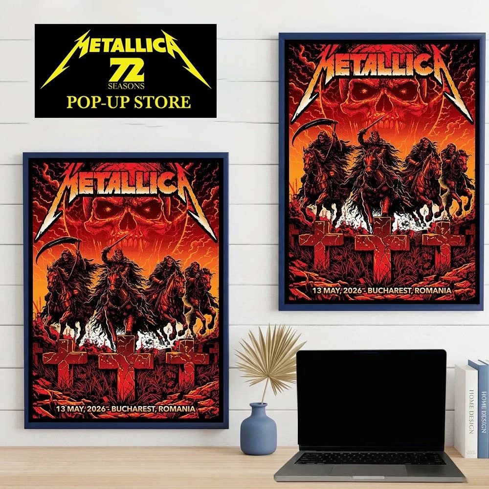 Metallica M72 Bucharest Romania 2026 Poster By Maxx242
