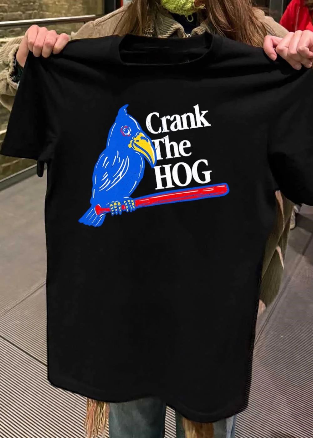 Crank the Hog Bird with Baseball Bat T-Shirt
