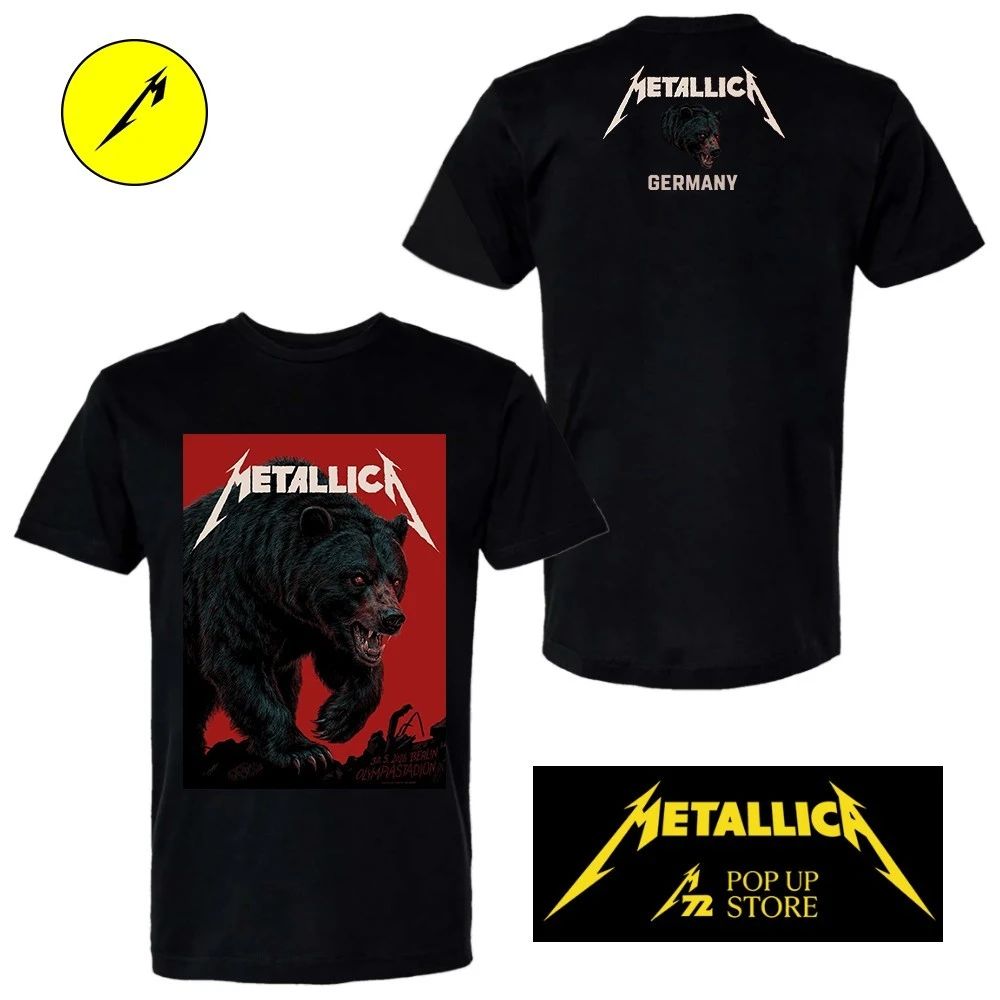 Metallica at Olympiastadion in Berlin, Germany, on May 30, 2026 By Janta Island Pop Up Shop Two Sided T-Shirt