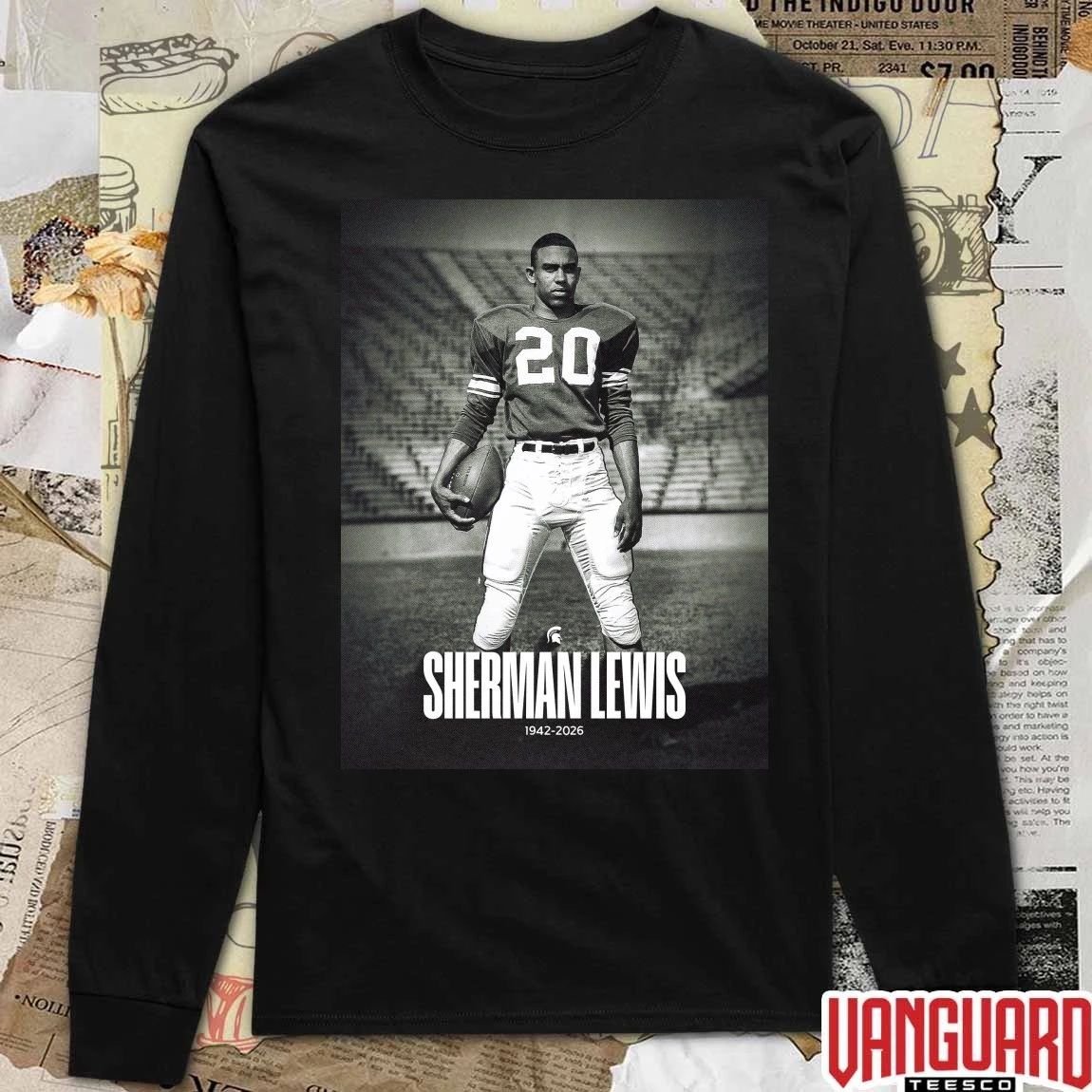 Sherman Lewis 1942 – 2026 Michigan State Football Poster t-shirt