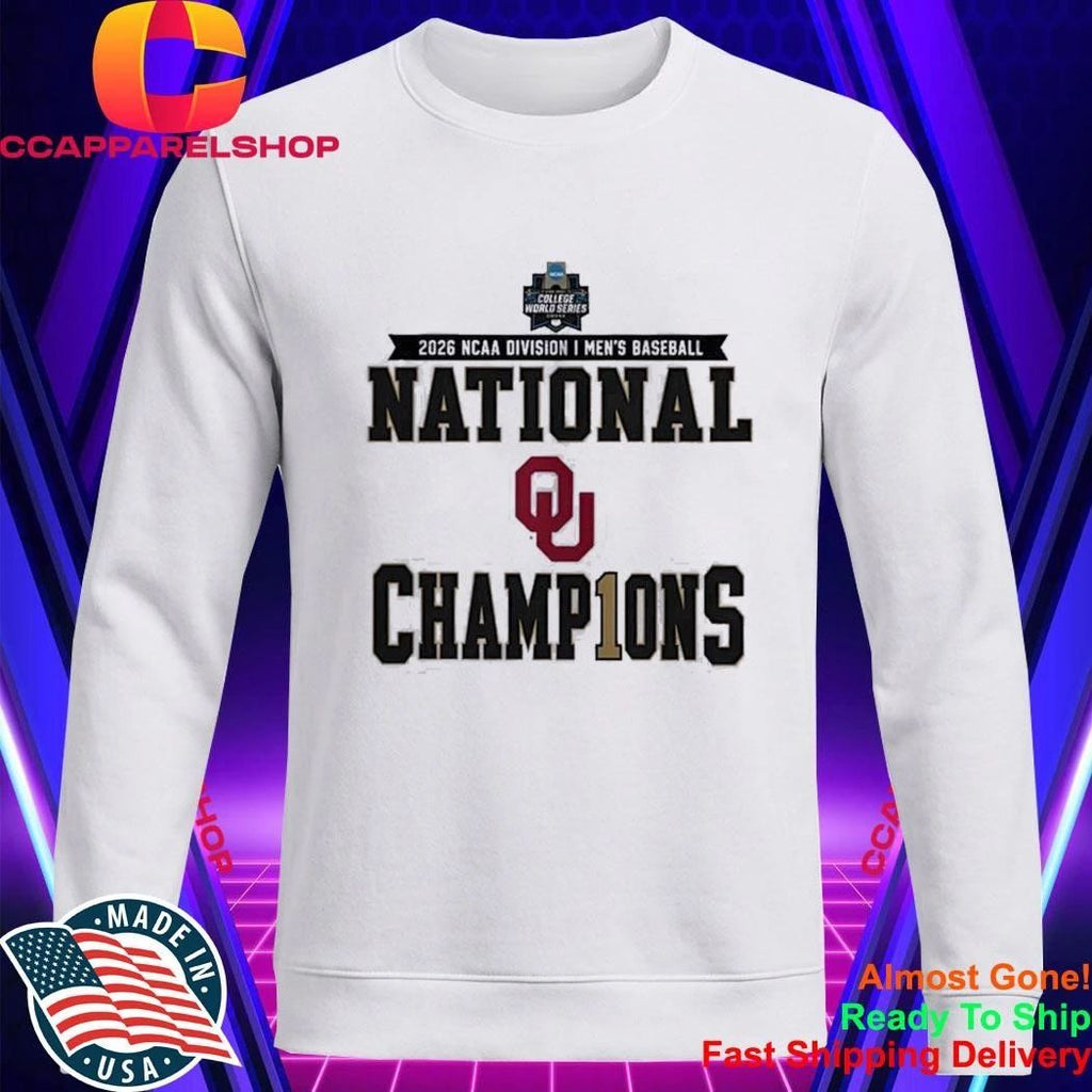 Oklahoma Sooners 2026 NCAA division I men’s baseball national champions college world series omaha Shirt