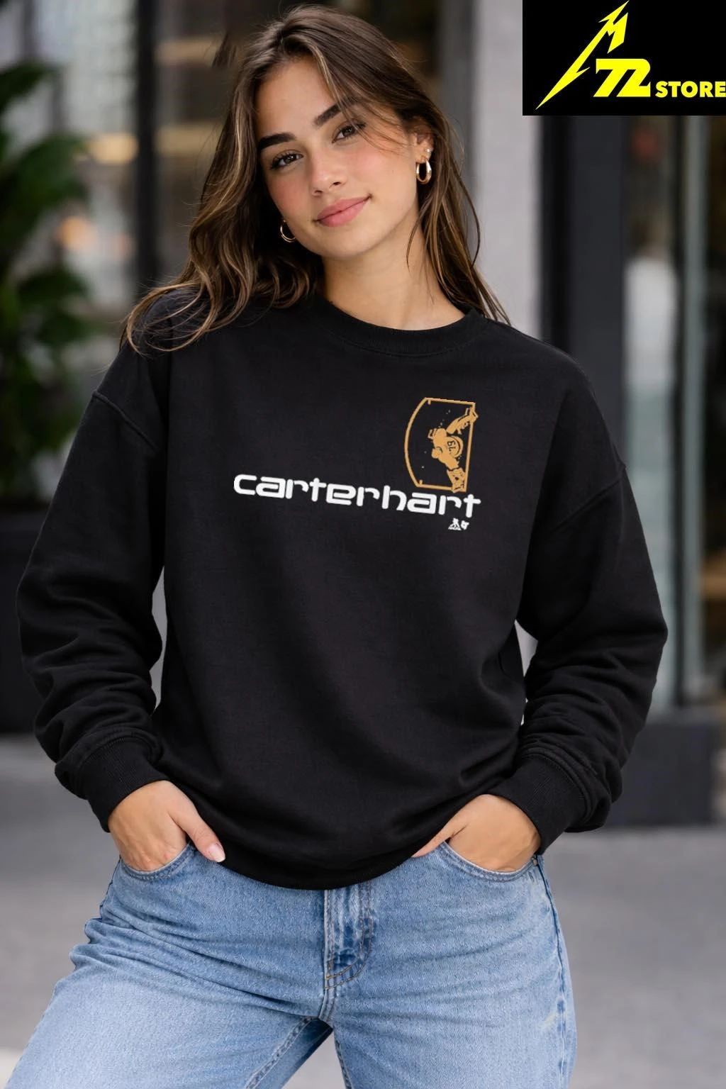 Carter Hart Vegas Goalie Logo Shirt