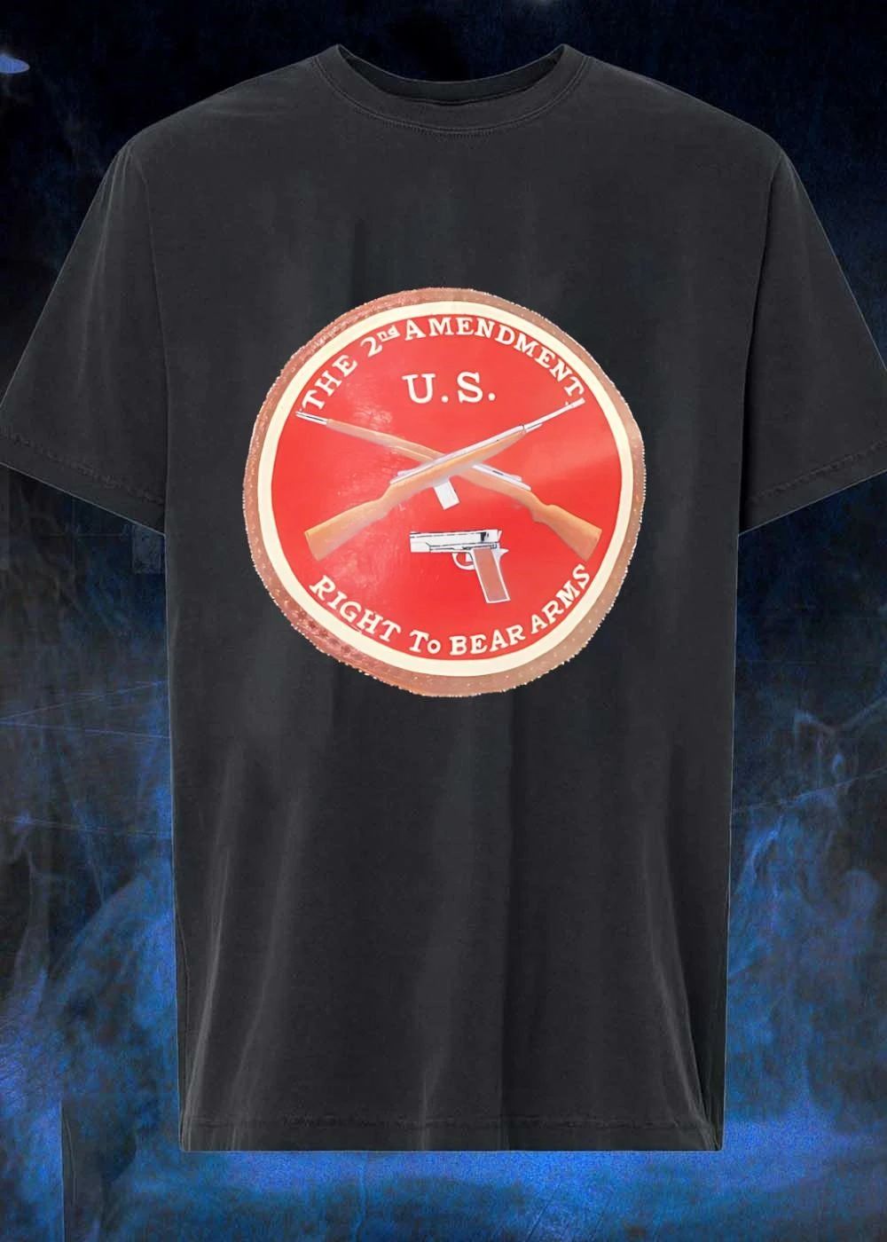American Constitutional freedom the 2nd Amendment U.S. right to bear arms rifles pistol shirt