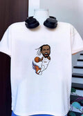 Kawhi Leonard Dribbling Basketball Cartoon Kawhi Leonard T-Shirt