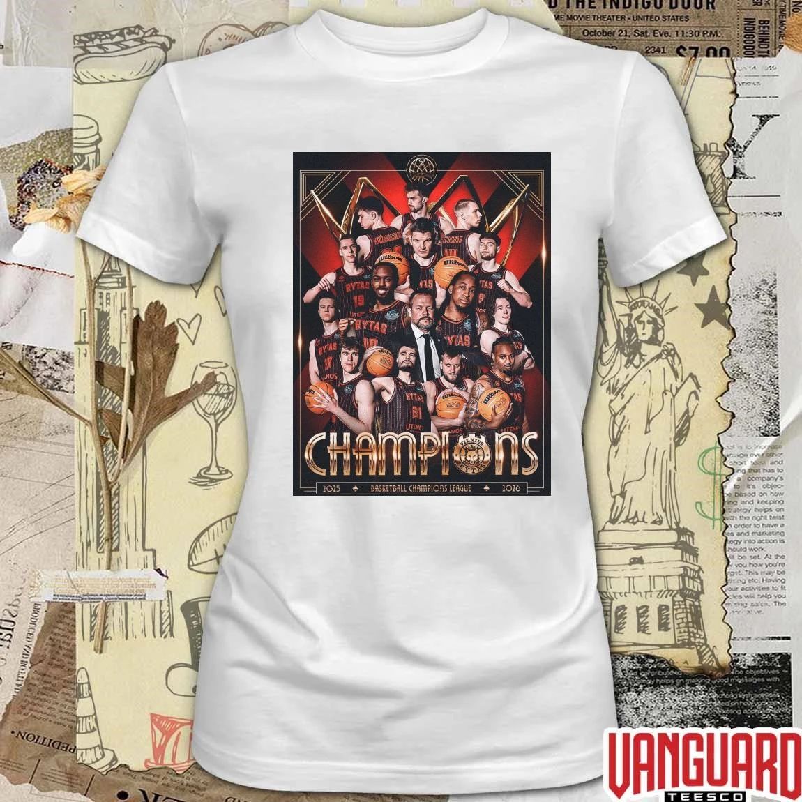Rytas Vilnius 2026 Basketball Champions League Poster t-shirt