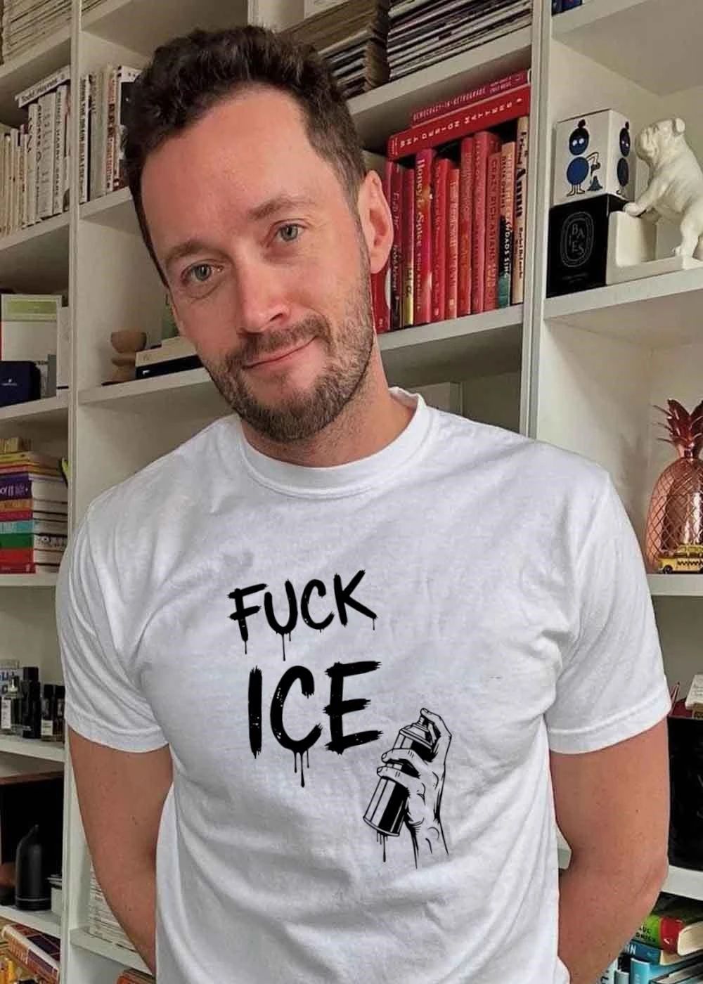 Spray Paint Art Fuck ICE T-Shirt
