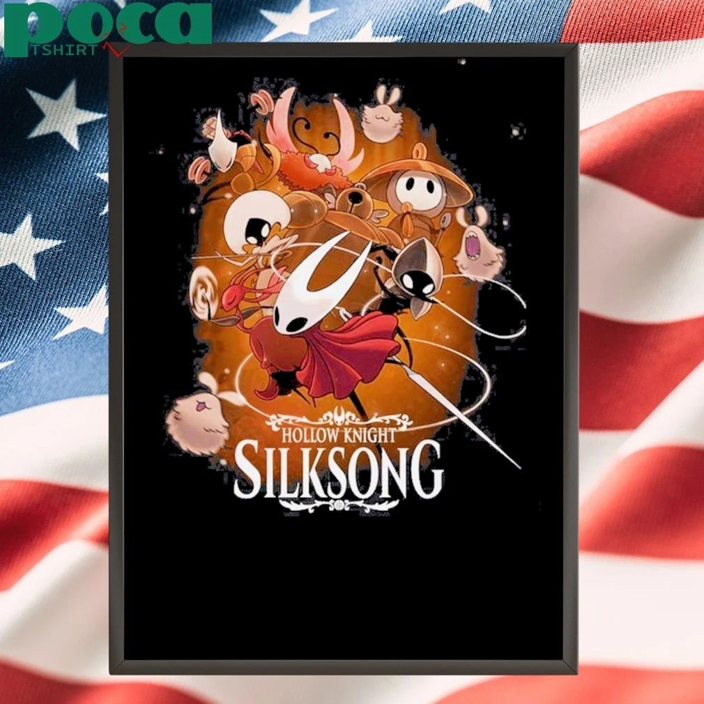 Hollow Knight Silksong All Characters Poster T-shirt