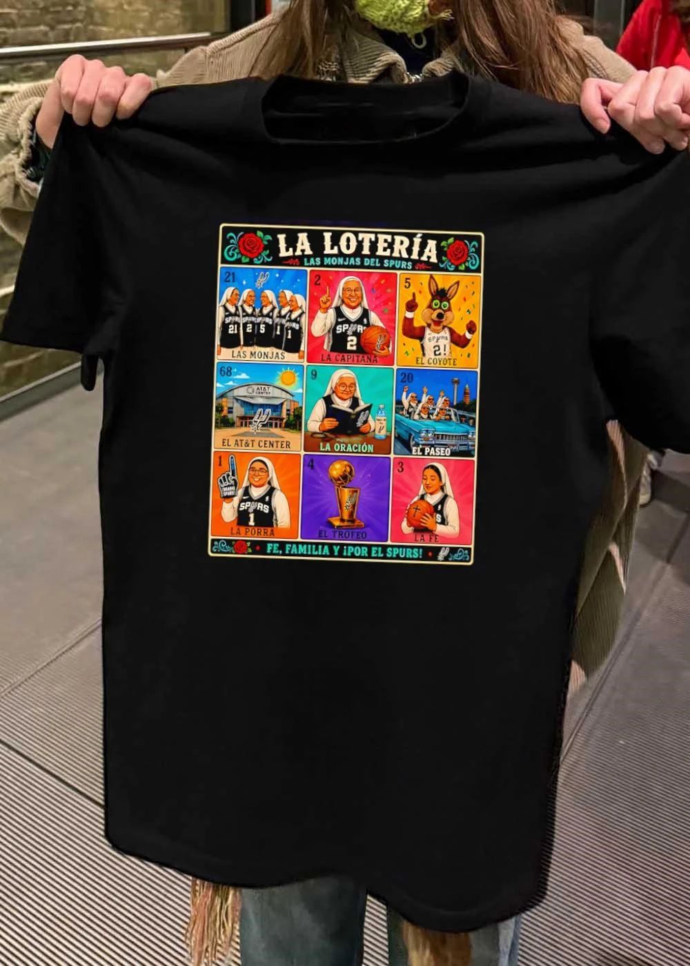 San Antonio Spurs La Loteria Las Monjas El Coyote El AT&T Center La Oracion El Paseo La Porra El Trofeo La Fe T-Shirt