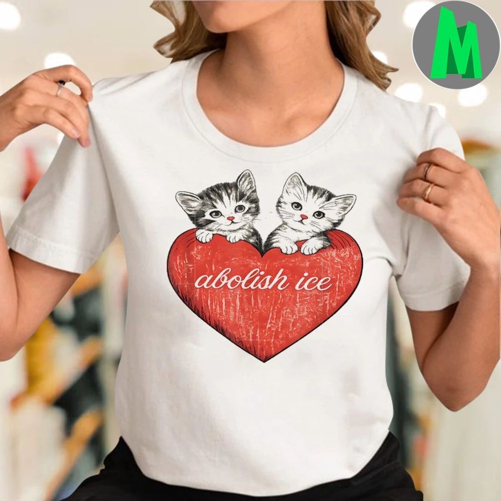 Original Abolish ICE, Cute Cat Valentine T-Shirt