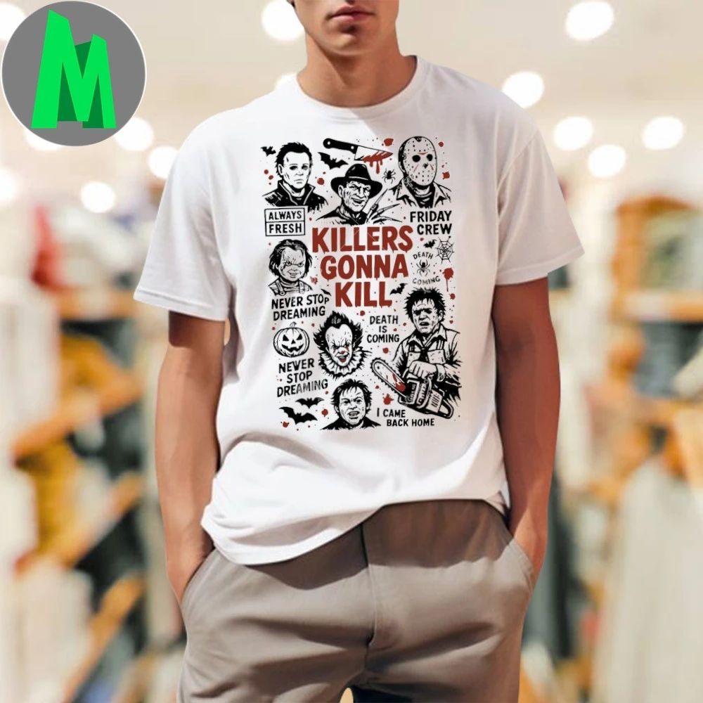 Halloween Horror Movie Characters Group Shirt