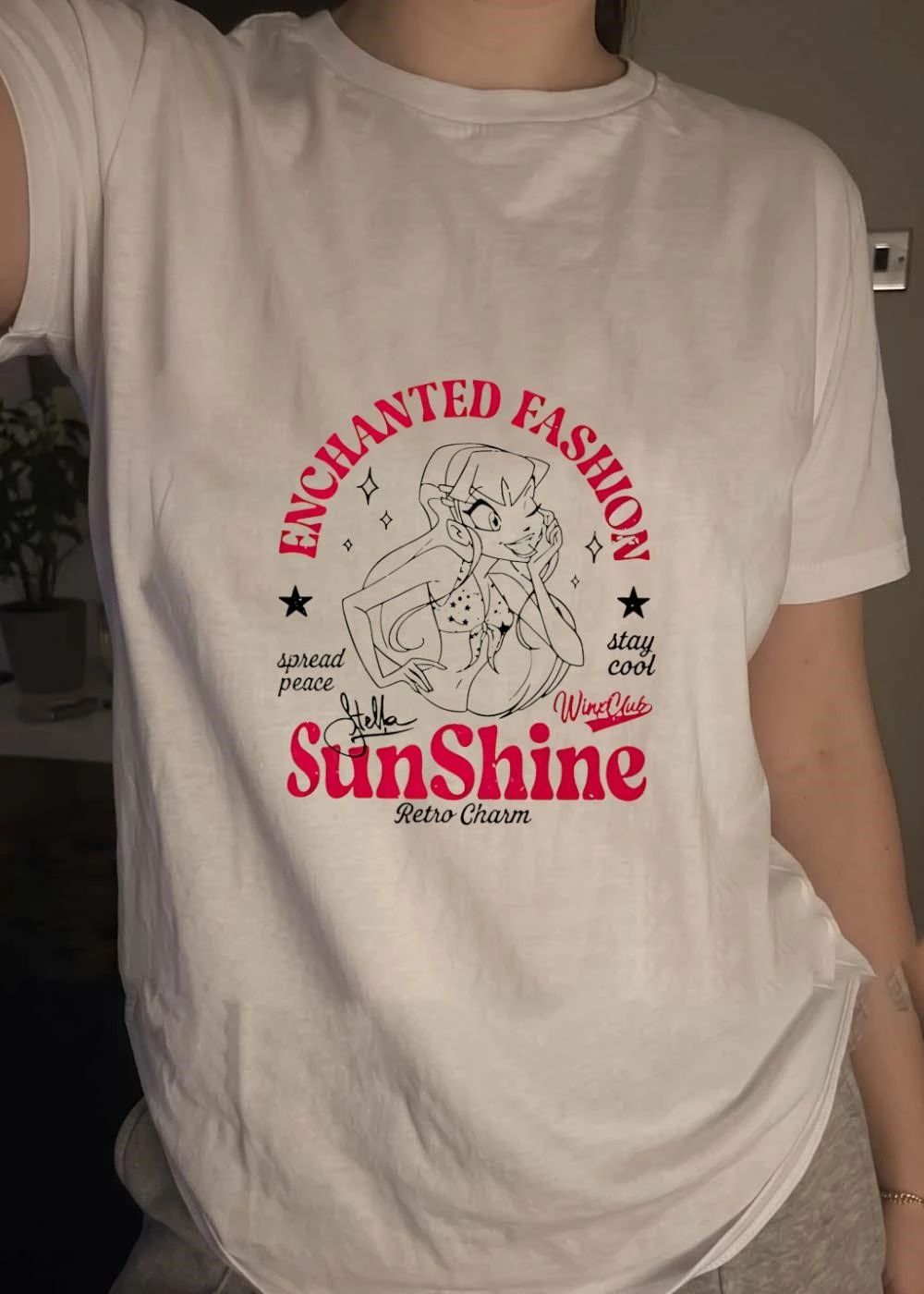 Stella Spread Peace Stay Cool SunShine Enchanted Fashion Retro Charm T-Shirt