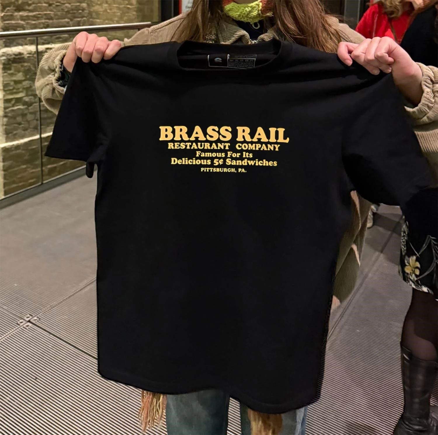 Brass Rail Restaurant Company Famous For Its Delicious 5c Sandwiches Pittsburgh shirt