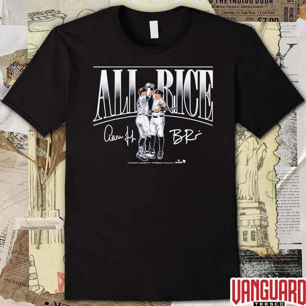 Aaron Judge And Ben Rice All Rice Signatures New York Yankees 2026 MLB t-shirt