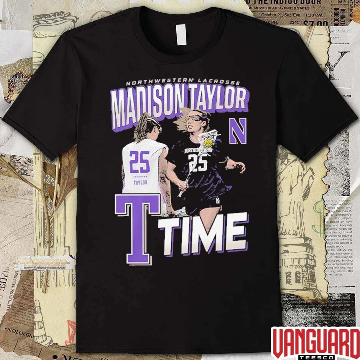 Madison Taylor T Time Northwestern Wildcats Lacrosse t-shirt