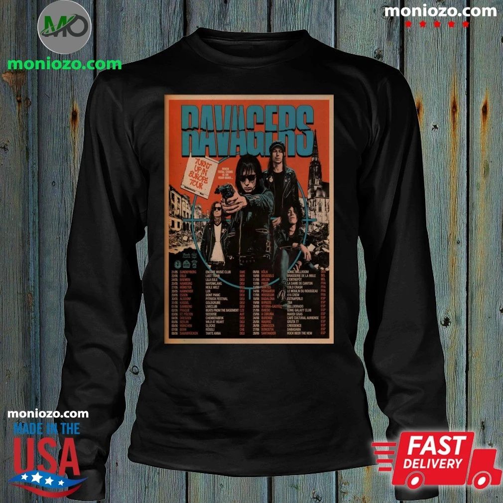 RAVAGERS Turnt Up In Europe 2026 Shows Poster Shirt