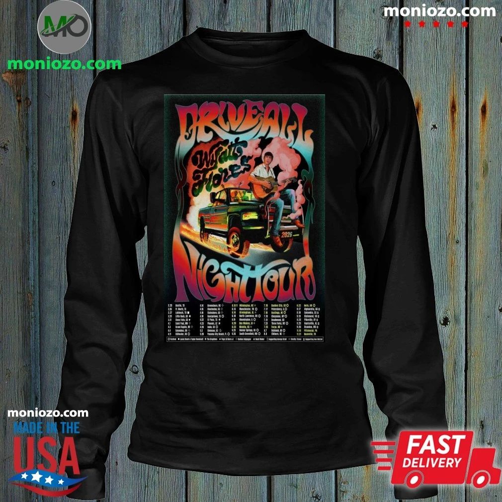 Wyatt Flores 2026 Drive All Night Tour Poster Shirt