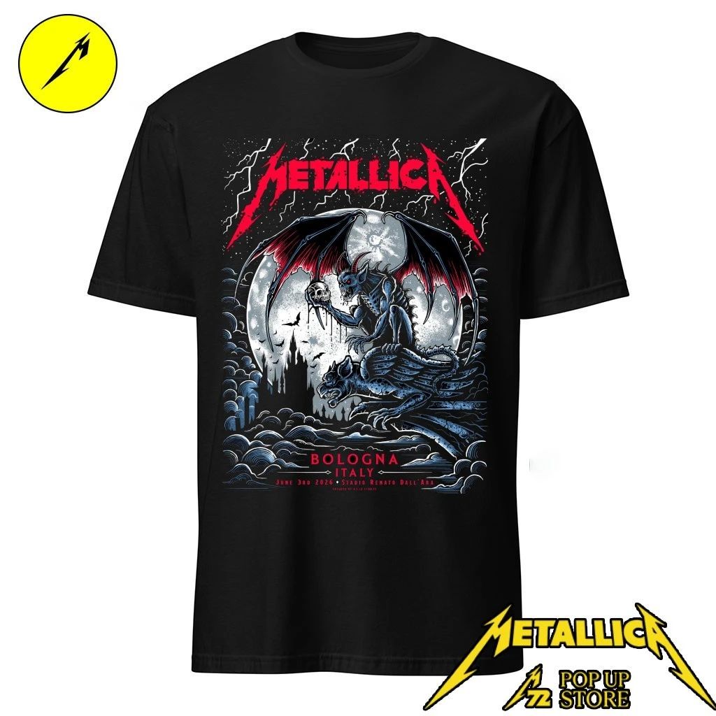 Metallica Bologna 2026 Pop-Up Store Exclusive T-Shirt – Artwork By Keith Stanley