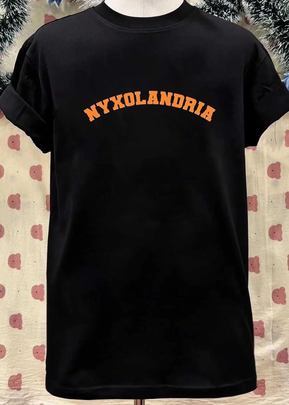 Nyxolandria Orange Text T-Shirt