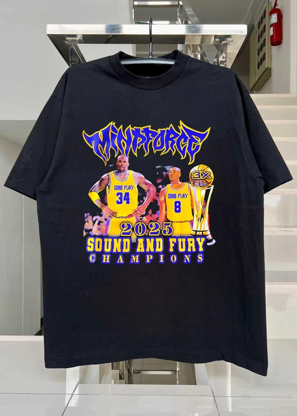 Mindforce Shaq Kobe 2025 3X Sound And Fury Champions Shirt