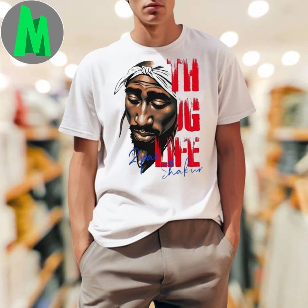 Famous American rapper Tupac Shakur Thug Life 2Pac Shakur Shirt