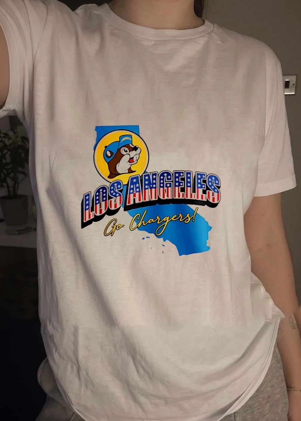 Los Angeles Chargers x Buc-ee’s Patriotic map shirt