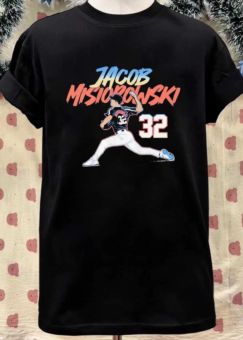 MLB Players Jacob Misiorowski Pitching 32 Milwaukee Brewers T-Shirt