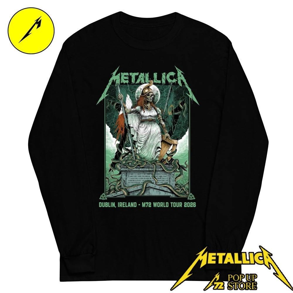 Metallica at Aviva Stadium in Dublin, Ireland, on June 19, 2026, on the M72 World Tour T-Shirt