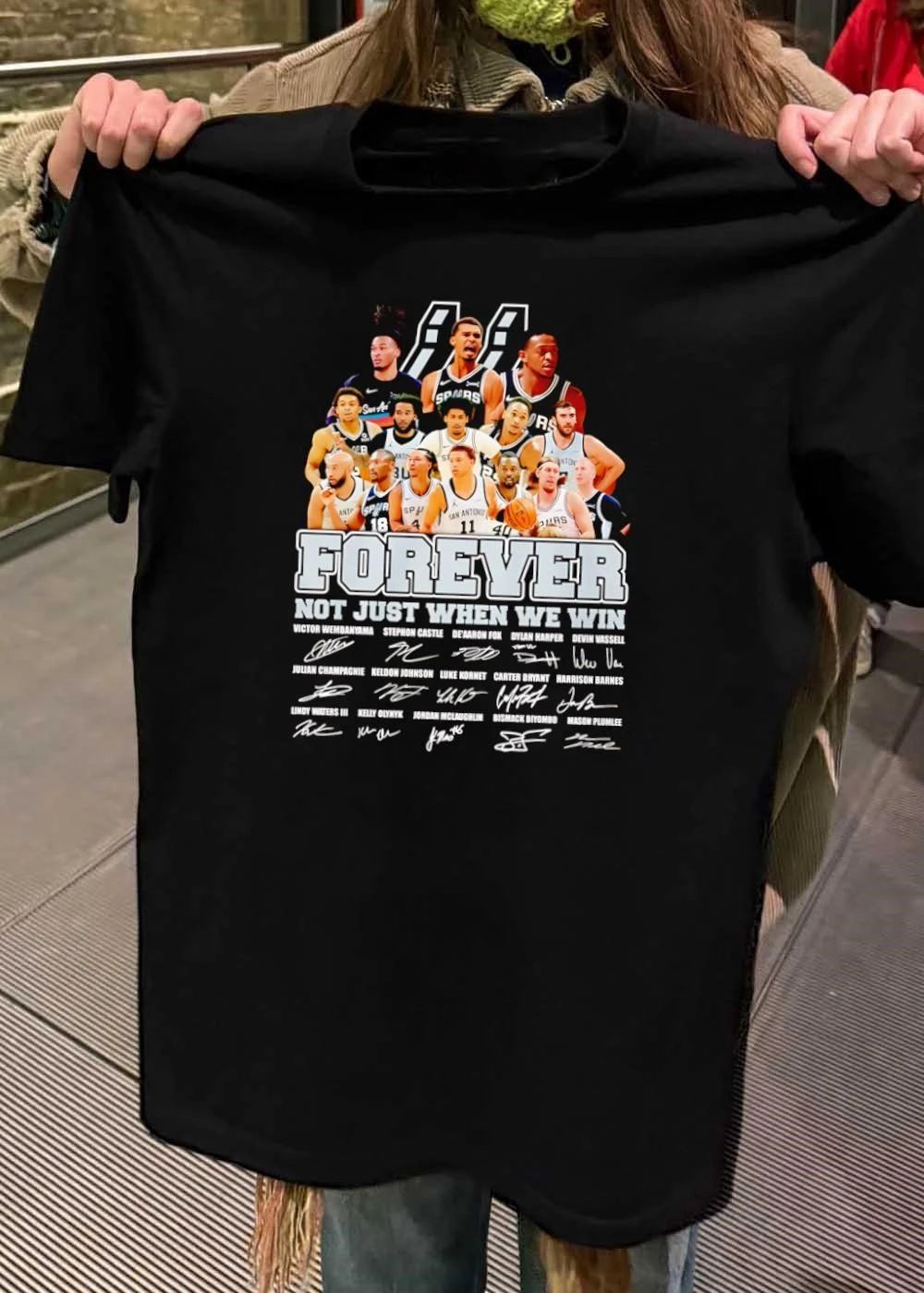 Victor Wembanyama San Antonio Spurs NBA forever not just when we win Victor Wembanyama Stephon Castle shirt