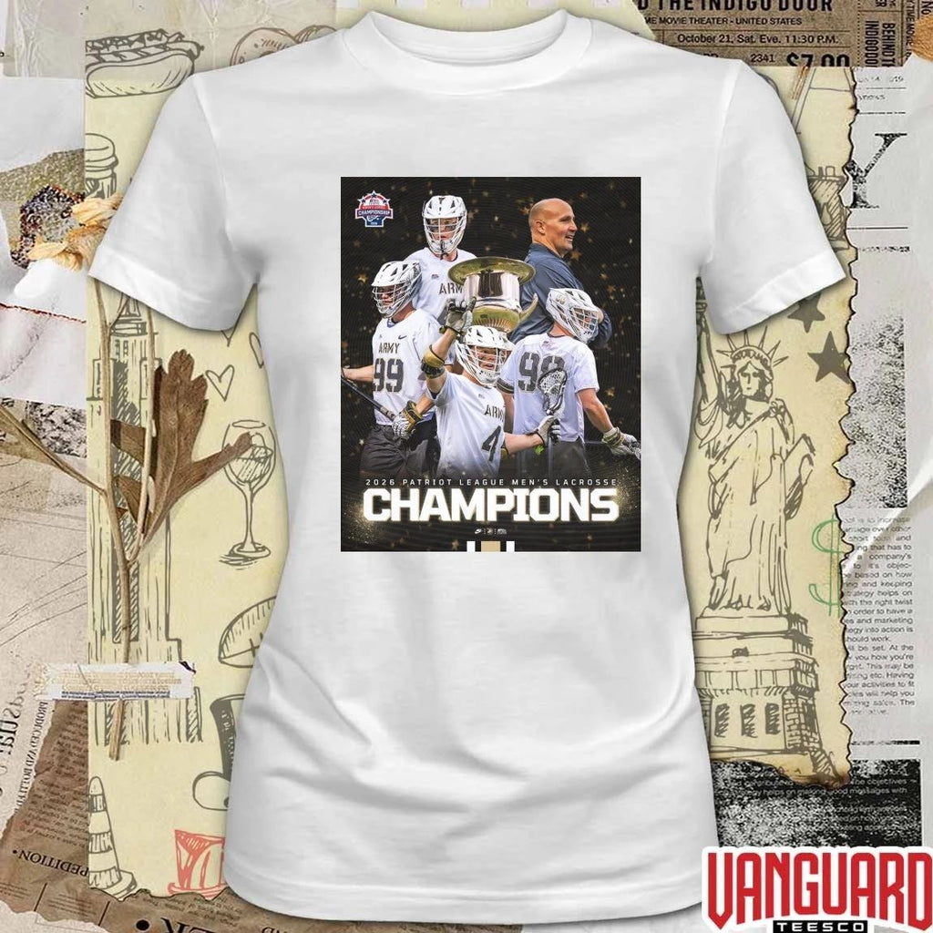 Army West Point 2026 Patriot League Men’s Lacrosse Championship Poster t-shirt