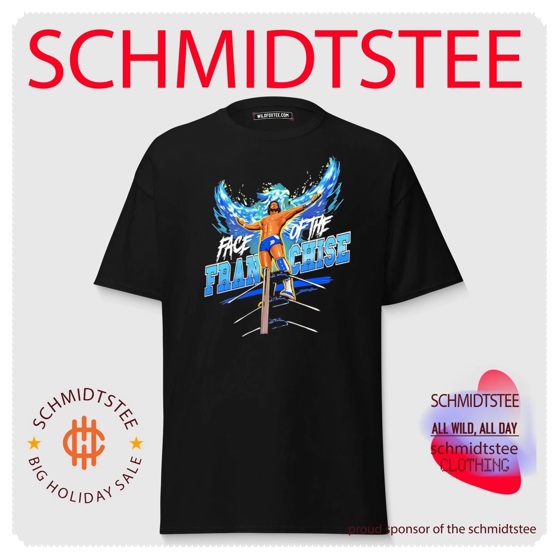 AJ Styles face of the Franchise illustration shirt