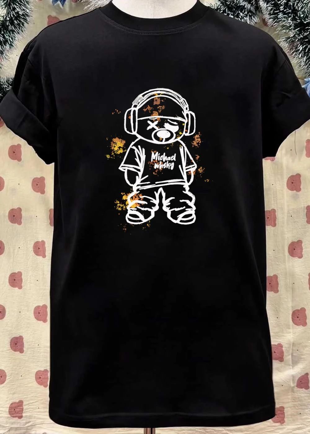 Exclusive Apparel Headphones Bear Michael Whsky T-Shirt