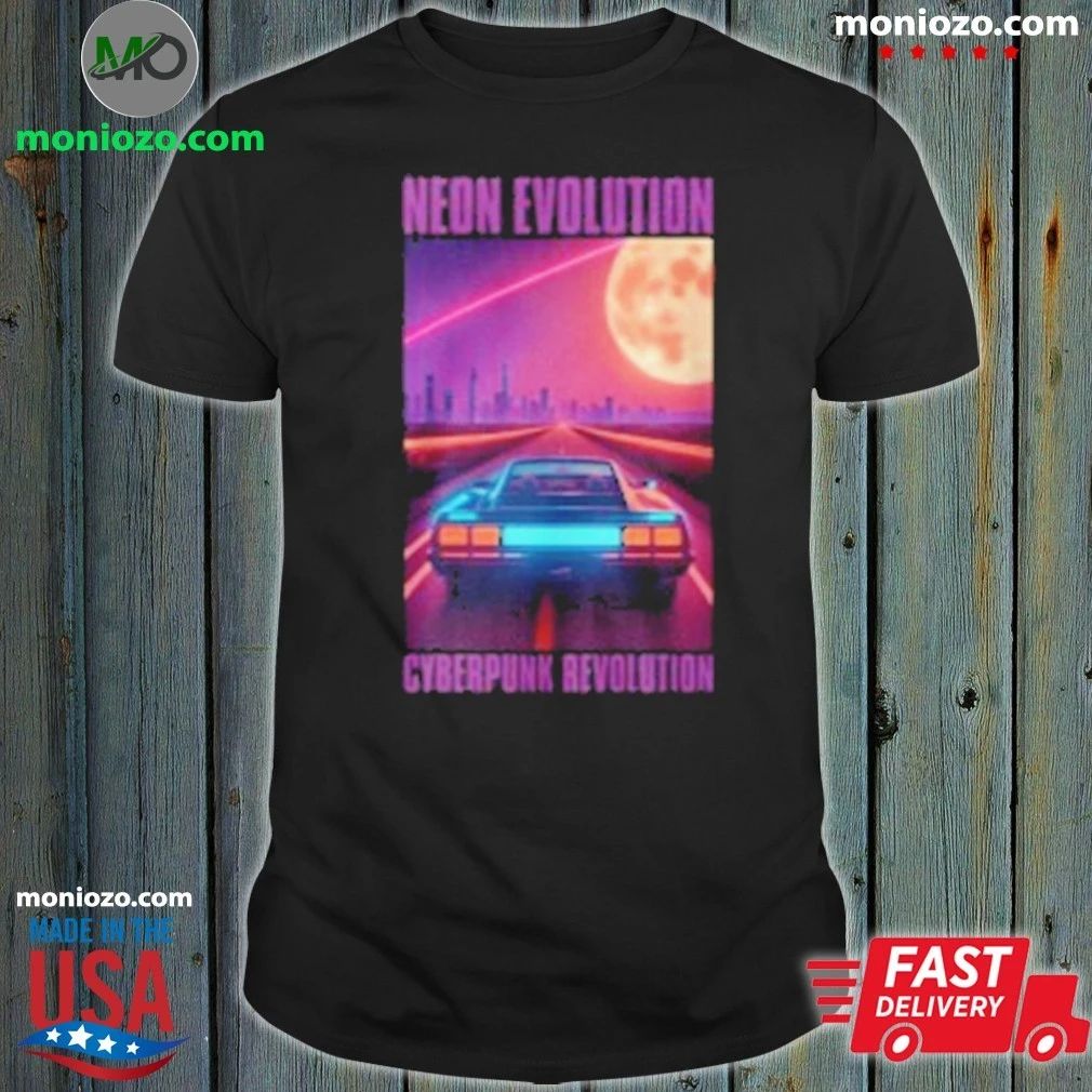 80s Futuristic Retrowave Neon Evolution Cyberpunk T-Shirt