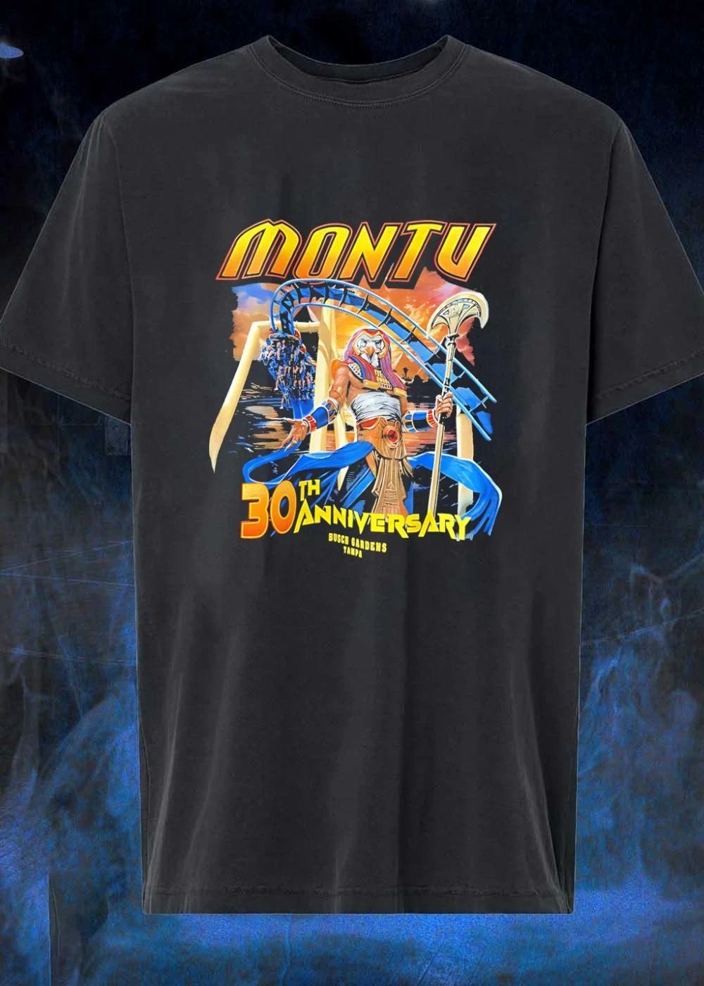 Busch Gardens Tampa Montu Roller Coaster Ride 30th Anniversary T-Shirt