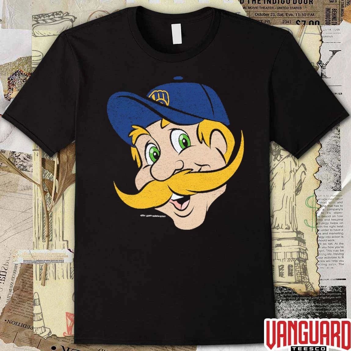 Milwaukee Brewers Mitchell And Ness Youth Big Face Mascot MLB Baseball t-shirt