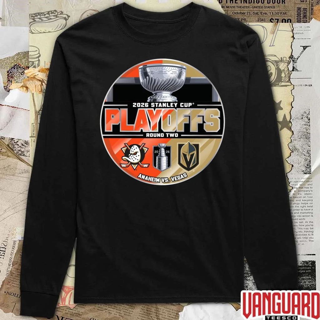 Vegas Golden Knights vs. Anaheim Ducks Inglasco 2026 Stanley Cup Playoffs Second Round Dueling Match-Up t-shirt